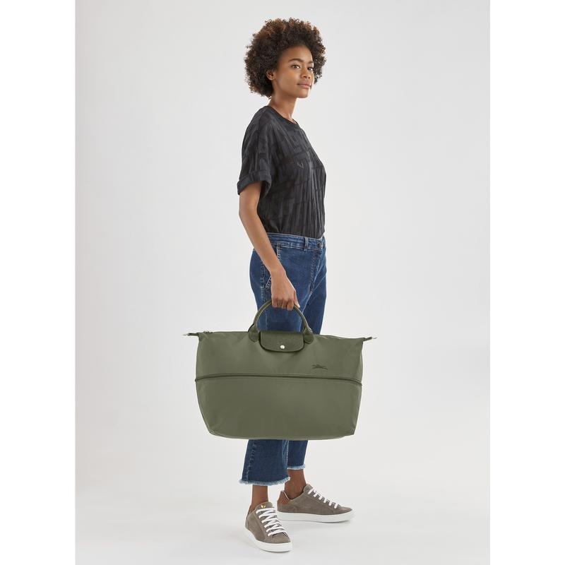 Bolsas de Viaje Longchamp Le Pliage Green expandable Hombre Verdes | UHIY-79340