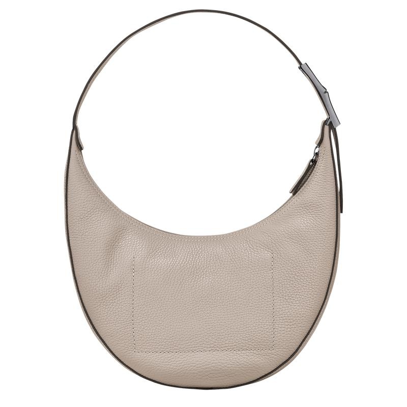 Bolso Hobo Longchamp Roseau Essential M Mujer Grises | ZBOI-23709