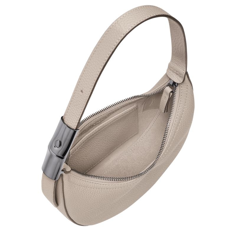 Bolso Hobo Longchamp Roseau Essential S Mujer Grises | RXGU-84721