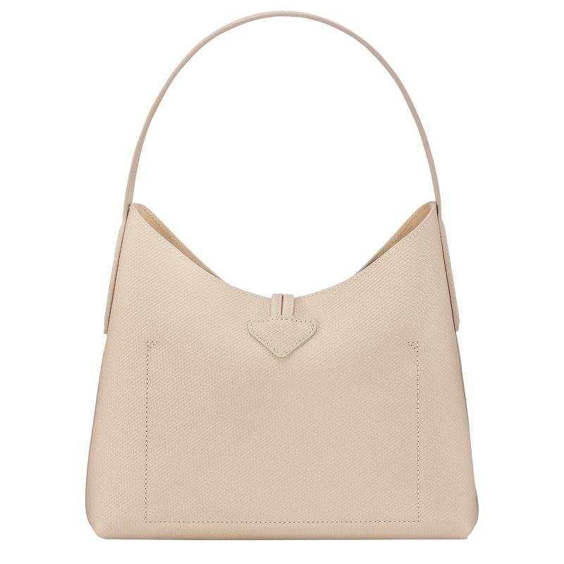 Bolso Hobo Longchamp Roseau M Mujer Blancos | NGVX-20375