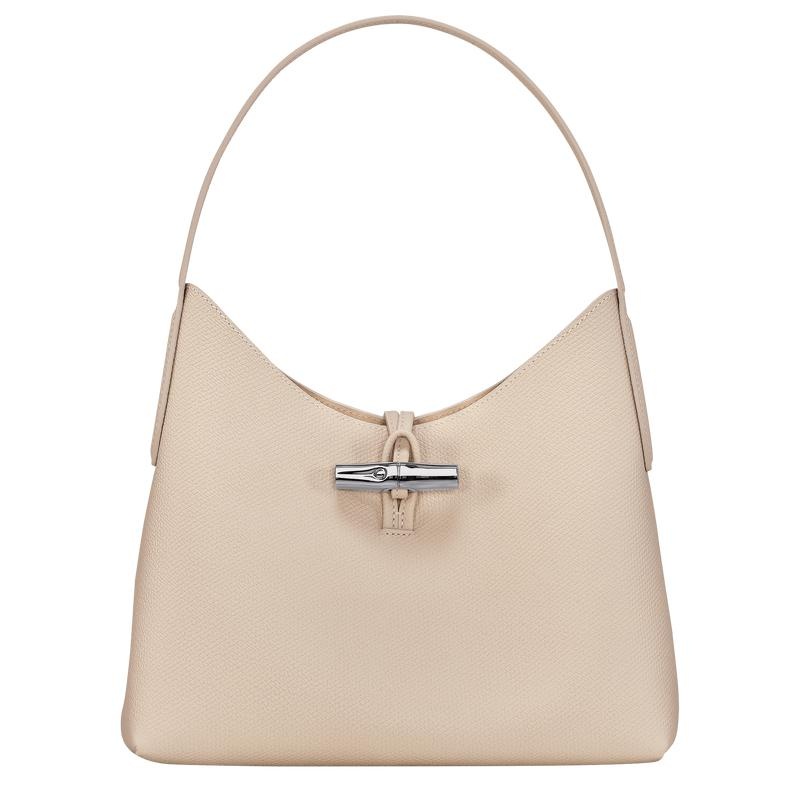 Bolso Hobo Longchamp Roseau M Mujer Blancos | NGVX-20375