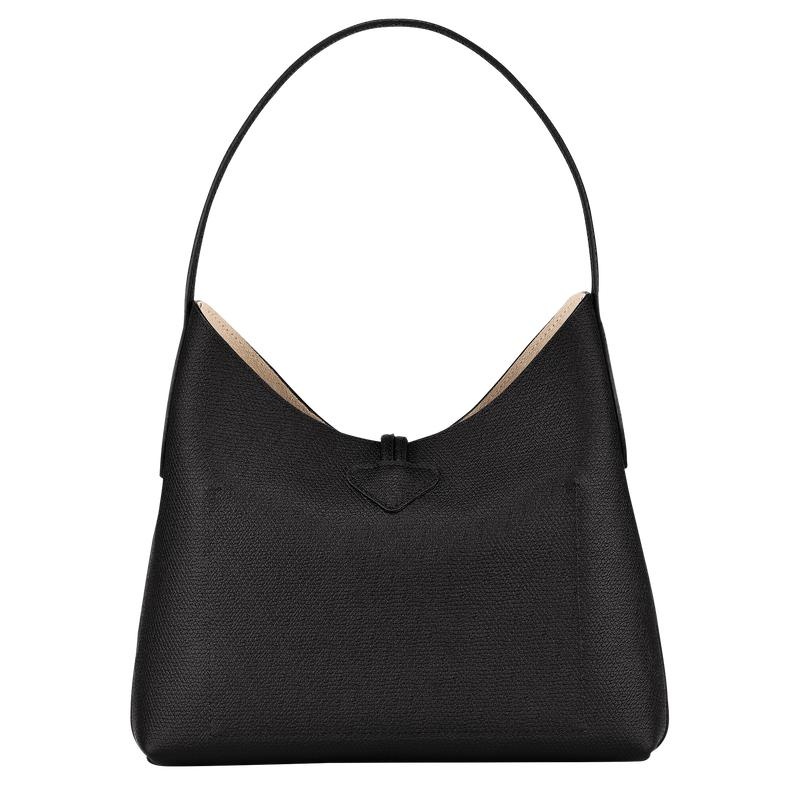 Bolso Hobo Longchamp Roseau M Mujer Negros | OURY-04186