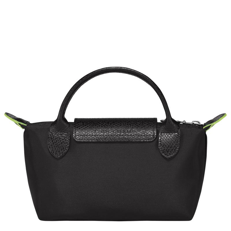 Bolso Pequeño Longchamp Le Pliage Green with handle Mujer Negros | FOPB-57820