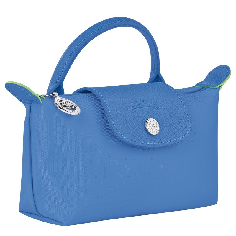 Bolso Pequeño Longchamp Le Pliage Green with handle Mujer Azules | MYCT-56219