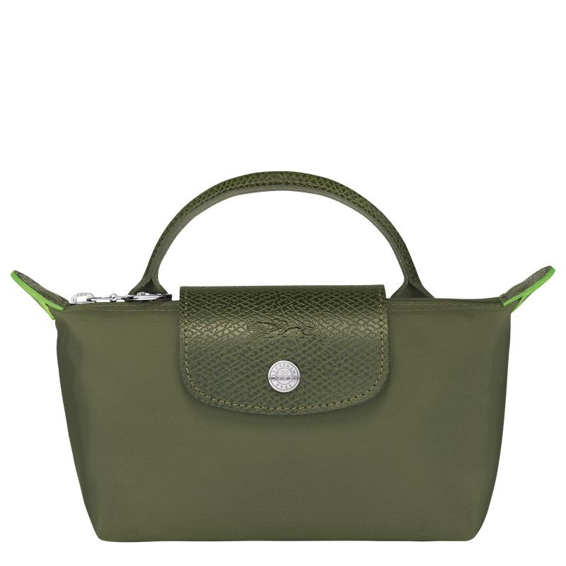 Bolso Pequeño Longchamp Le Pliage Green with handle Mujer Verdes | IYXN-10259