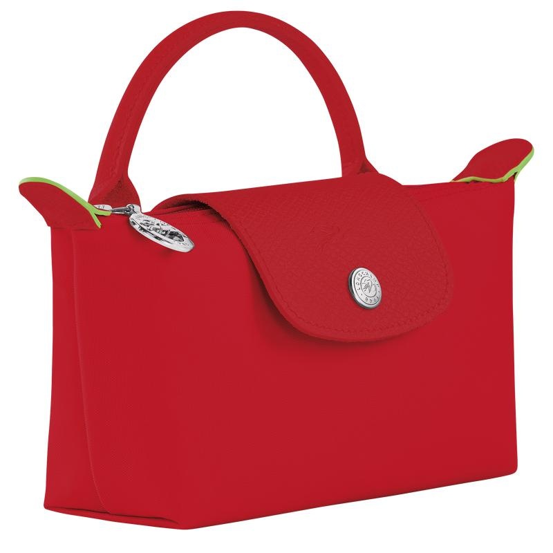 Bolso Pequeño Longchamp Le Pliage Green with handle Mujer Rojos | OQDR-70569