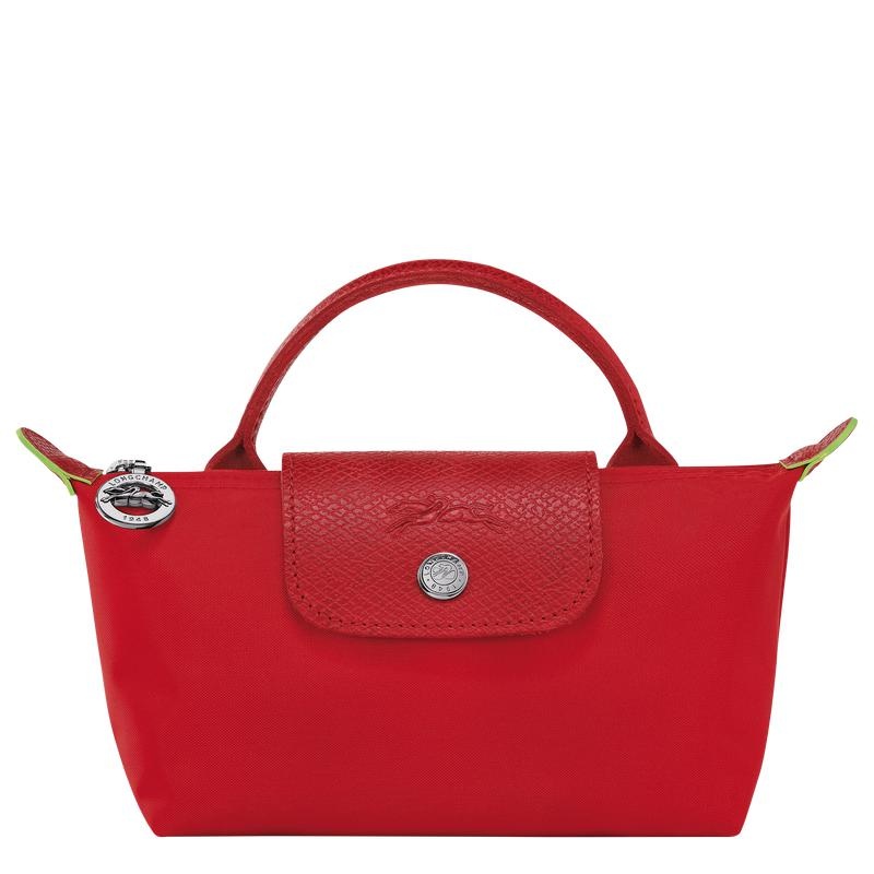 Bolso Pequeño Longchamp Le Pliage Green with handle Mujer Rojos | OQDR-70569