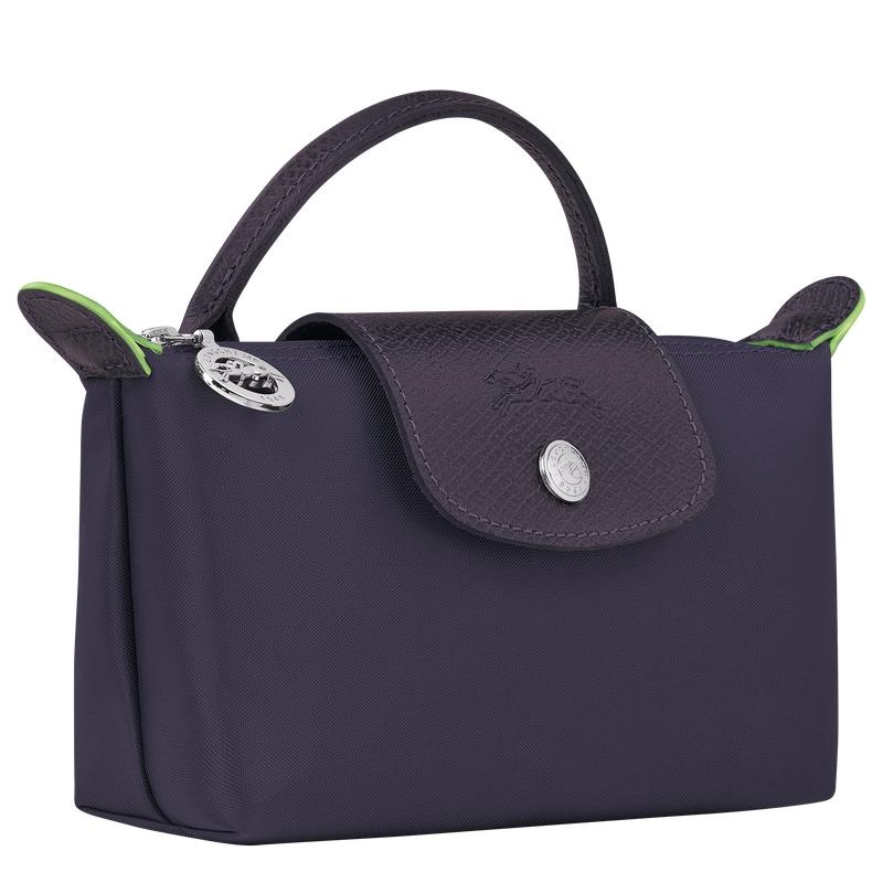 Bolso Pequeño Longchamp Le Pliage Green with handle Hombre Morados | MTNJ-15946