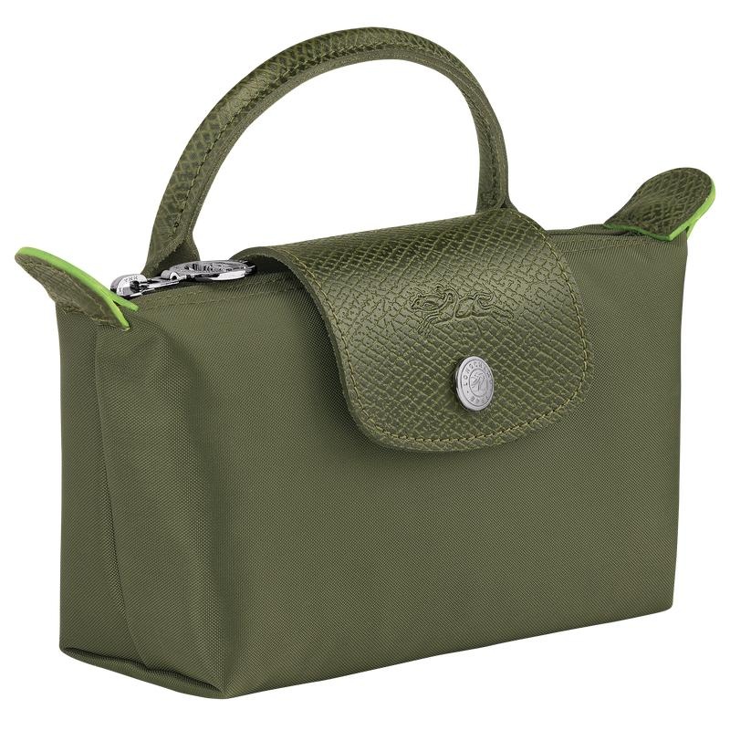 Bolso Pequeño Longchamp Le Pliage Green with handle Hombre Verdes | AHOQ-06152