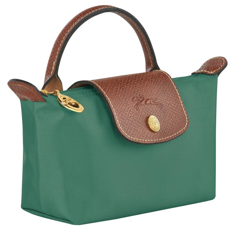 Bolso Pequeño Longchamp Le Pliage Original with handle Mujer Verdes | DLQC-87190