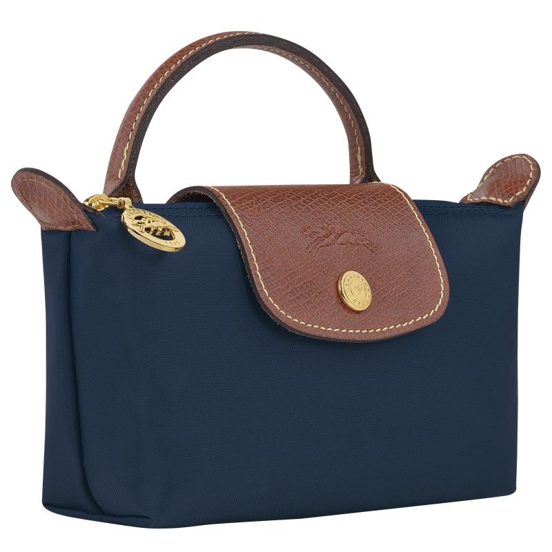 Bolso Pequeño Longchamp Le Pliage Original with handle Mujer Azul Marino | NQGB-91023