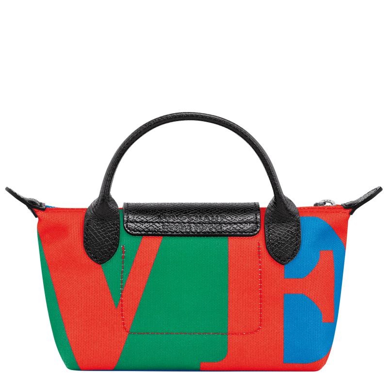 Bolso Pequeño Longchamp x Robert Indiana Hombre Red/Navy | DEAK-62718