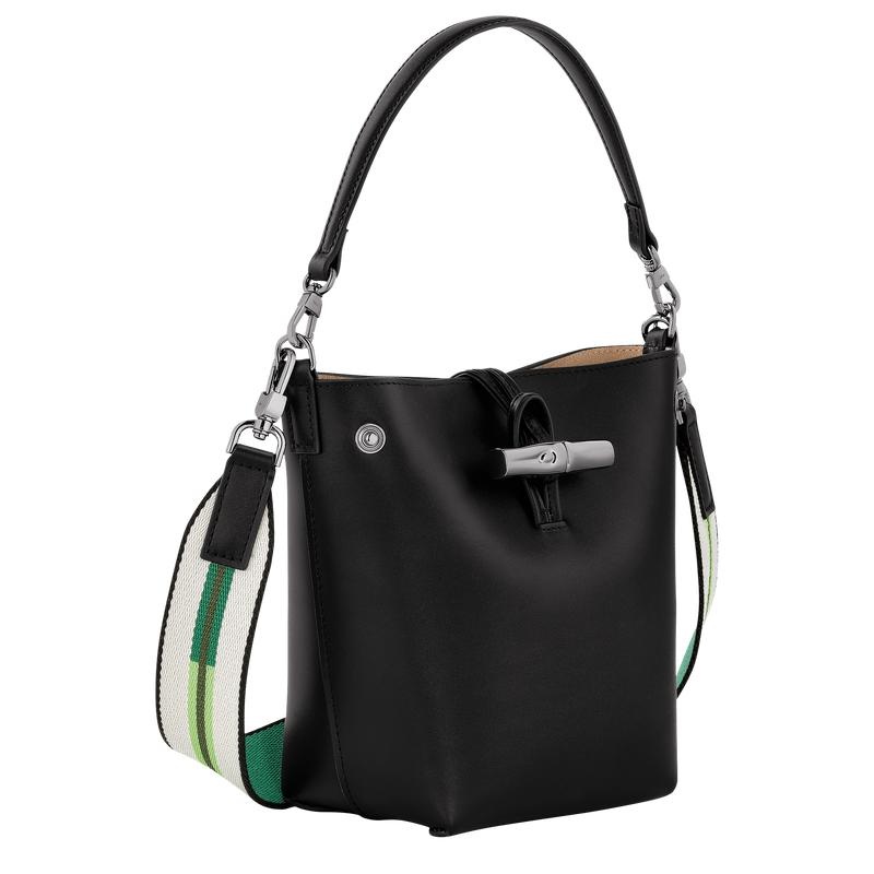 Bolso Saco Longchamp Roseau XS Mujer Negros | NZSJ-89502