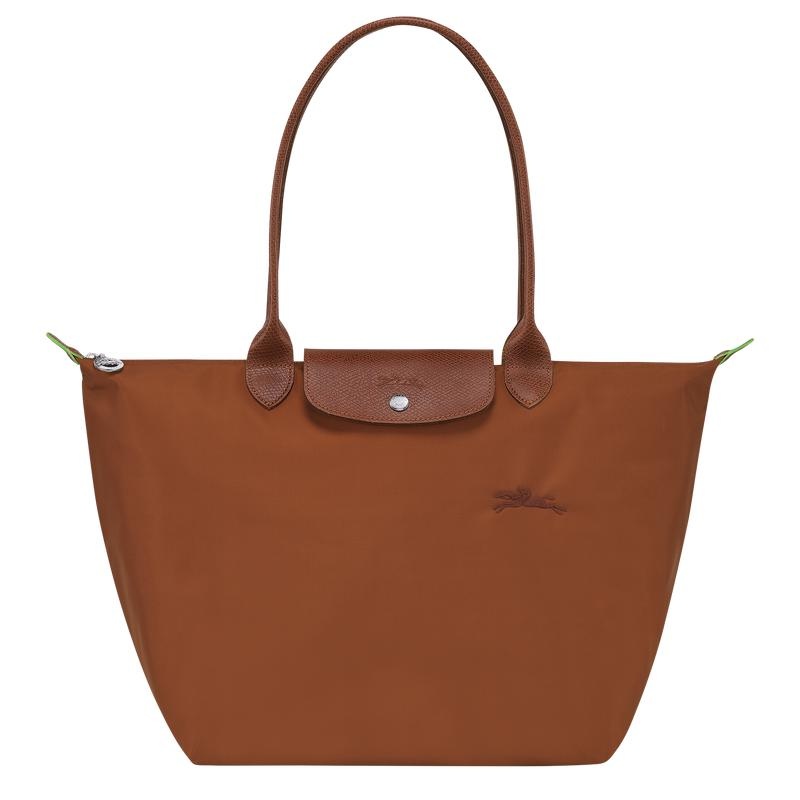 Bolso Tote Longchamp Le Pliage Green L Mujer Marrom | TIQL-08724