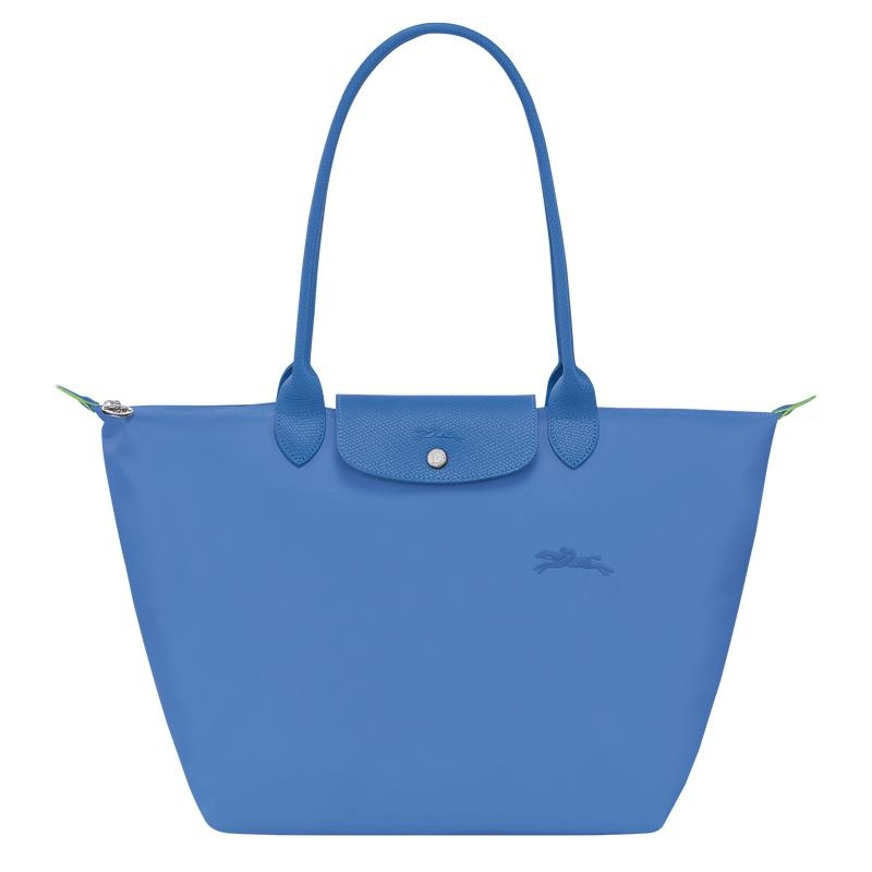 Bolso Tote Longchamp Le Pliage Green L Mujer Azules | PEOY-98721