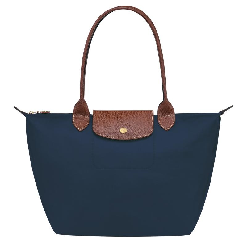 Bolso Tote Longchamp Le Pliage Original M Mujer Azul Marino | ZSWV-52369