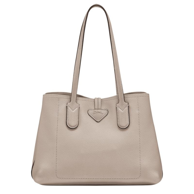 Bolso Tote Longchamp Roseau Essential M Mujer Grises | ZRQM-70316