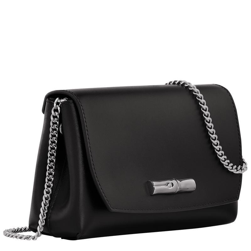 Clutch Longchamp Roseau Mujer Negros | JDGK-69421