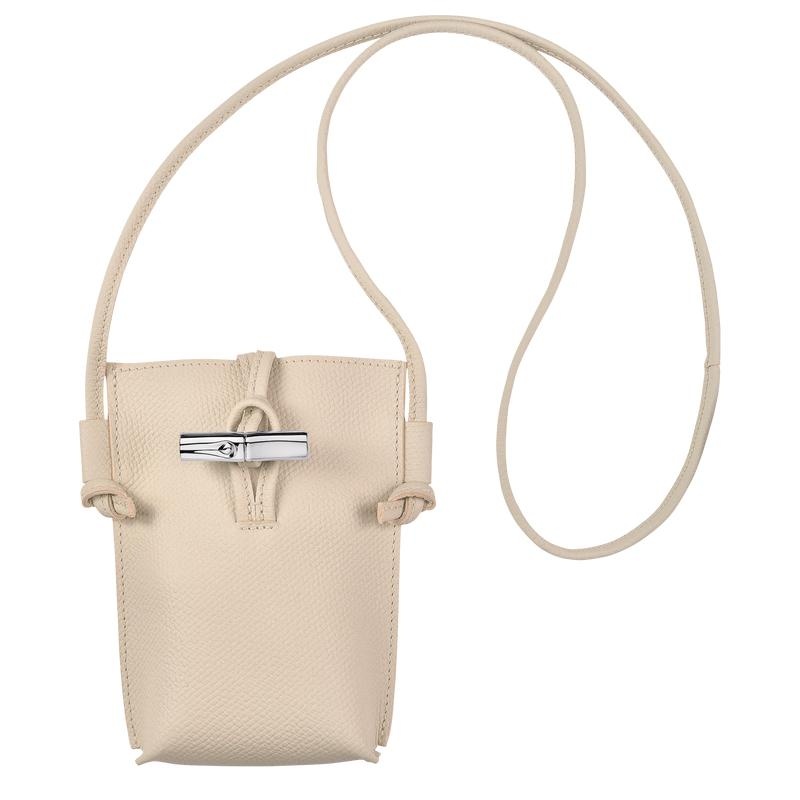 Funda Longchamp Roseau with lace Mujer Blancos | DFRC-93725