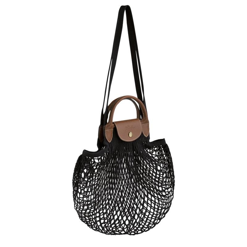 Mesh Bag Longchamp Le Pliage Filet L Mujer Negros | NPVY-90317