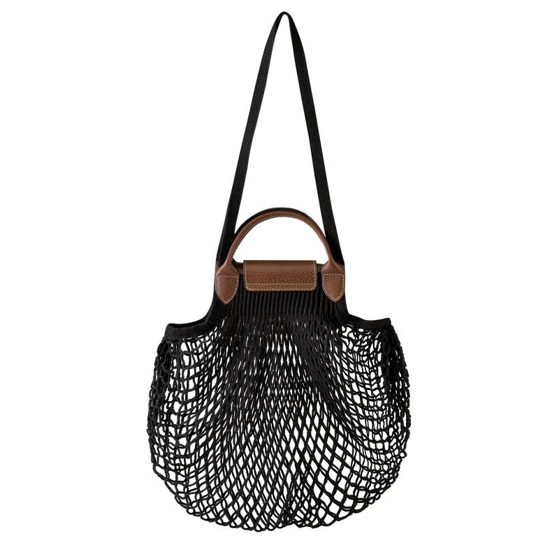 Mesh Bag Longchamp Le Pliage Filet L Mujer Negros | NPVY-90317