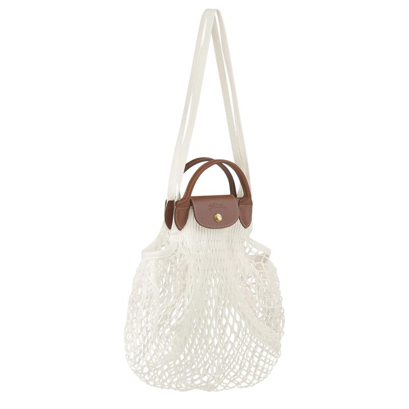 Mesh Bag Longchamp Le Pliage Filet L Mujer Blancos | RQAF-85072