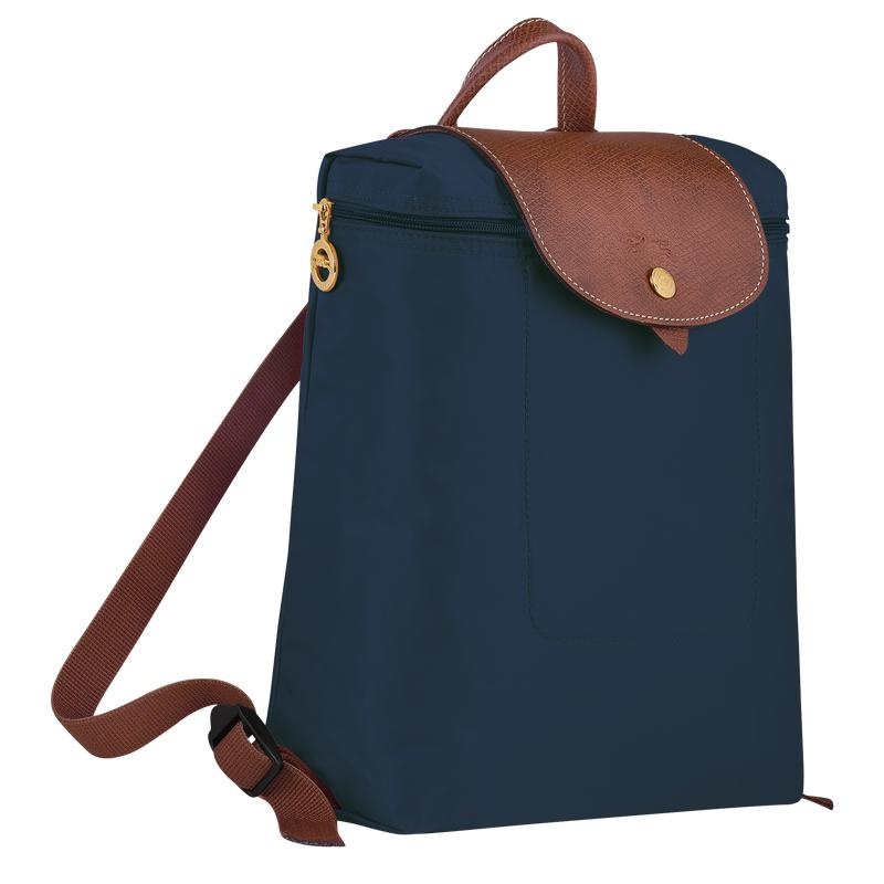 Mochilas Longchamp Le Pliage Original M Mujer Azul Marino | QTYB-94358