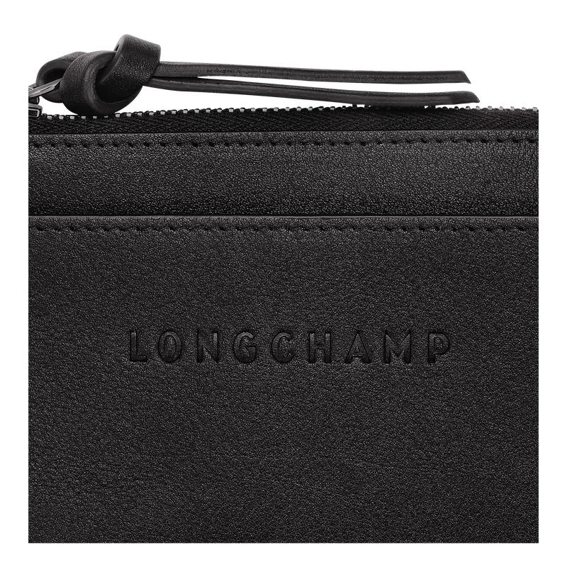 Tarjeteros Longchamp 3D Hombre Negros | EPDU-13425