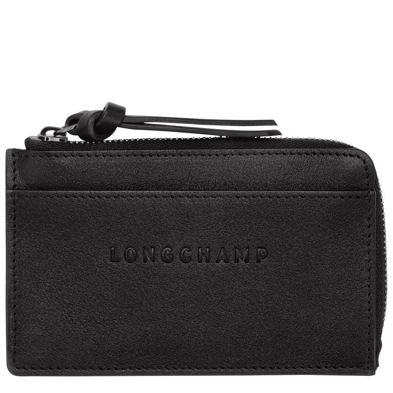 Tarjeteros Longchamp 3D Hombre Negros | EPDU-13425